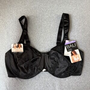 Bali Minimizer Underwire Bra Style 3562 Black Full Coverage Comfort Size 36D New